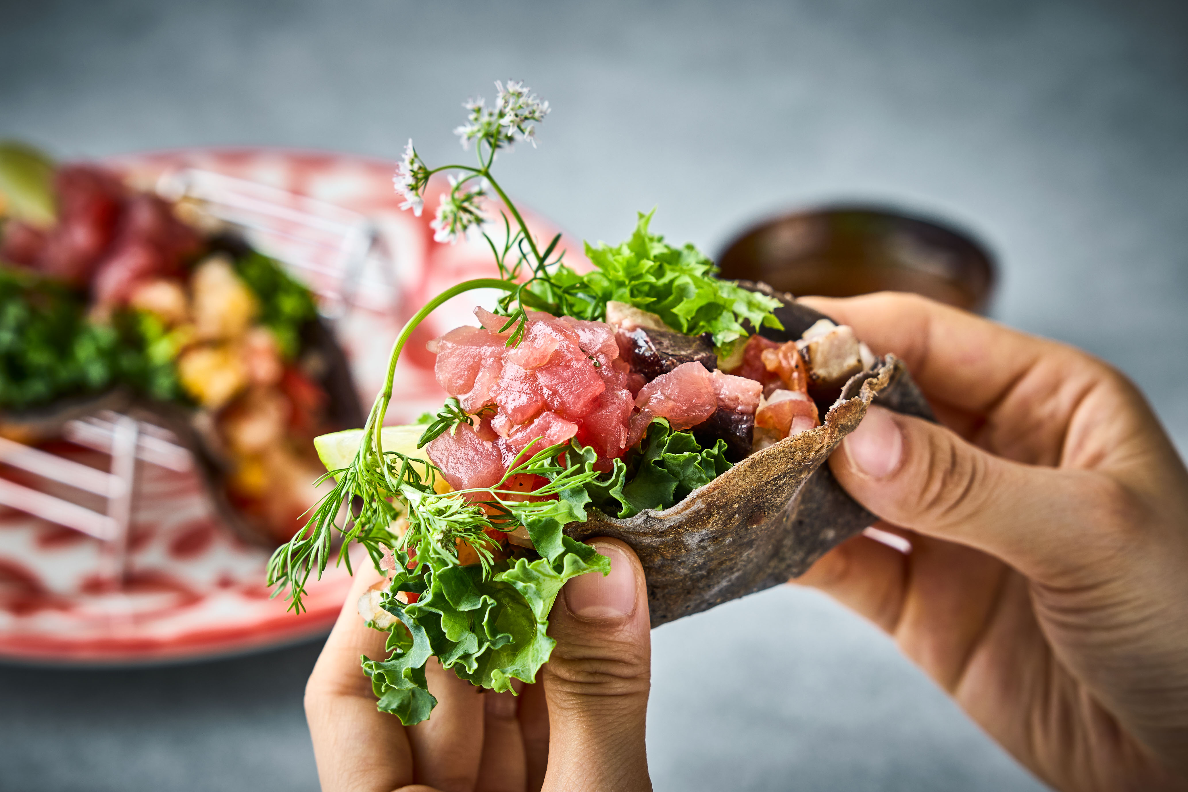 三崎マグロのビリヤタコスの画像